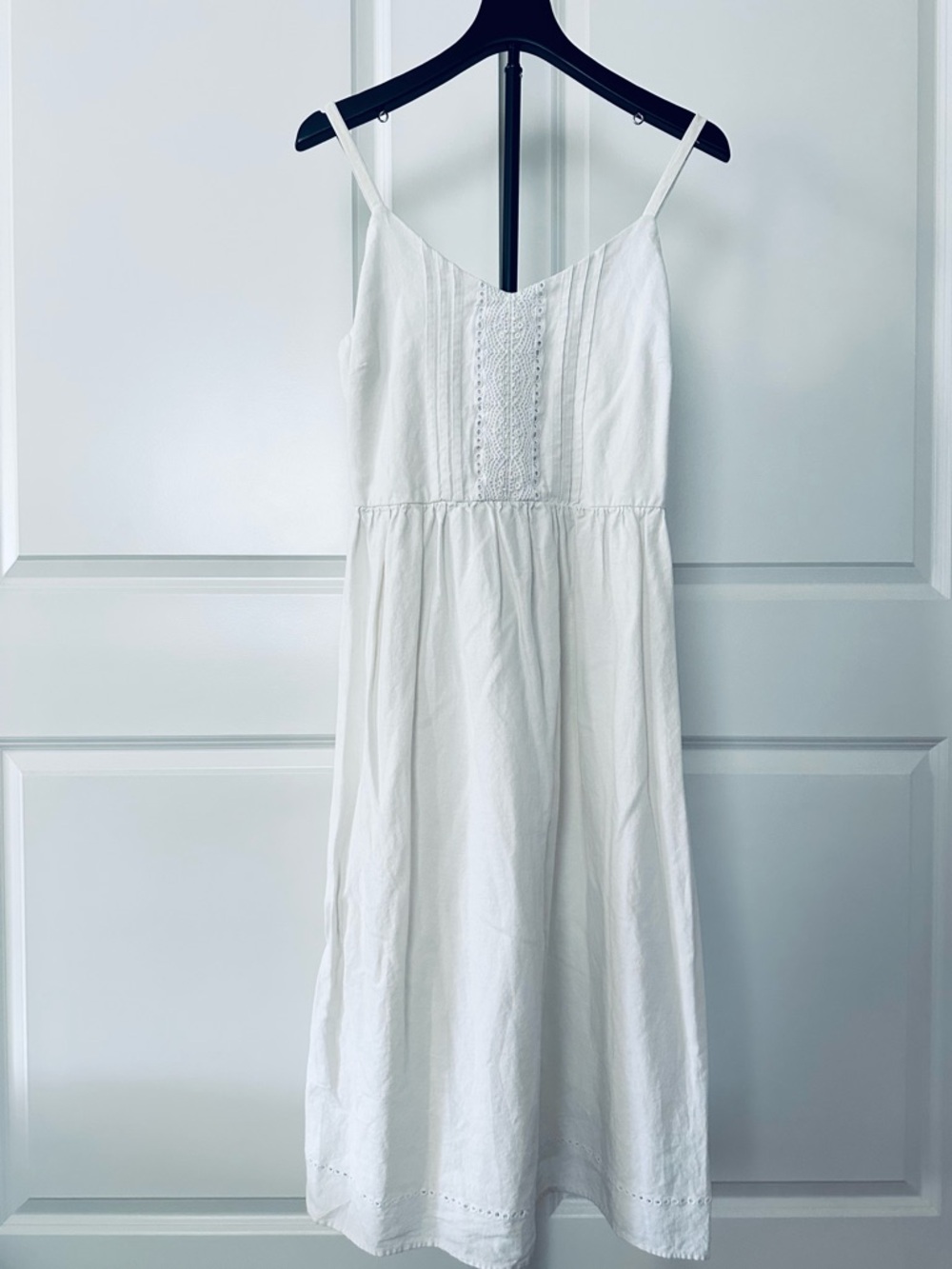 Women’s Old Navy Cami Spaghetti Strap White Maxi Dress Size L